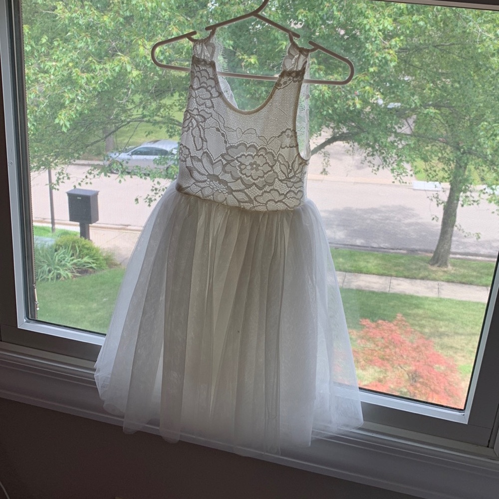 2 Bunnies Flower Girl dress (worn once) 2T